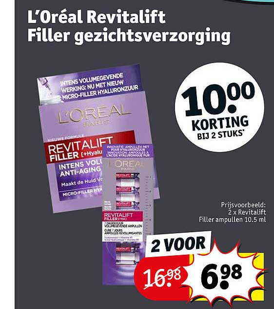 l'oréal revitalift filler gezichtsverzorging