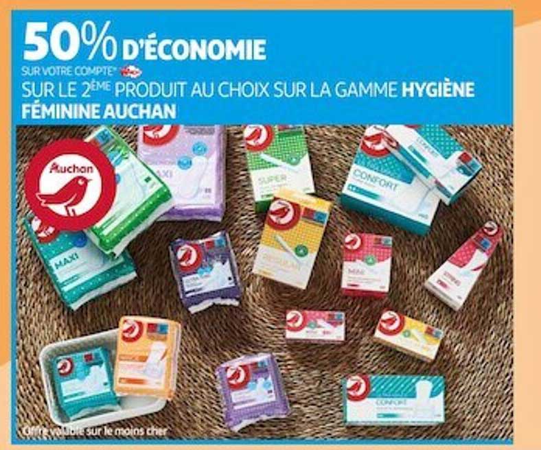 la gamme hygiène féminine auchan
