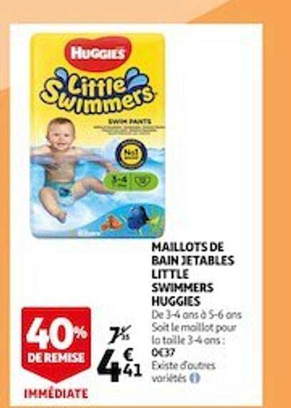 maillots de bain jetables little swimmers huggies