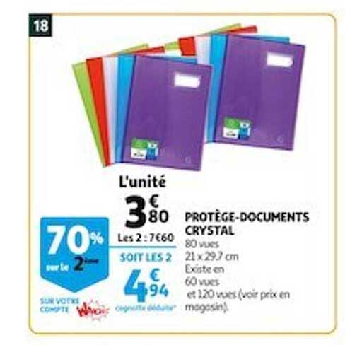 protège-documents crystal