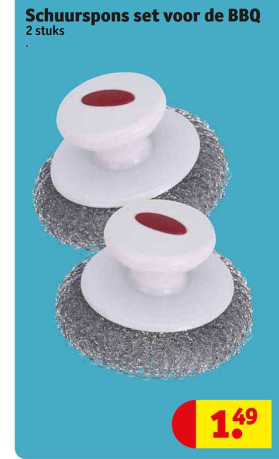 schuurspons set voor de bbq