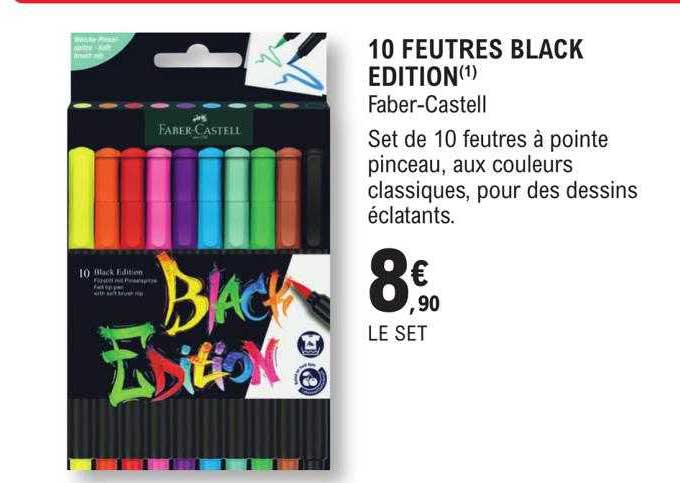 10 feutres black edition  faber-castell