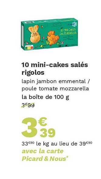 10 Mini-cakes Salés Rigolos