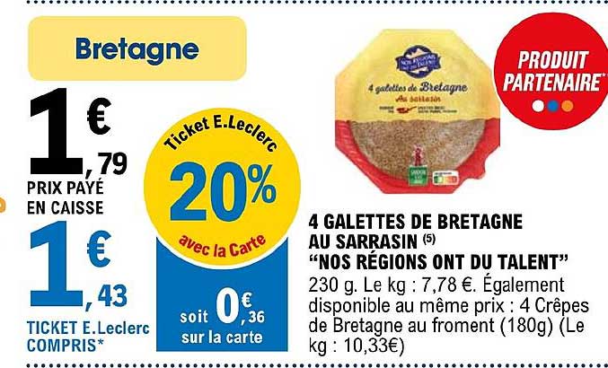 4 galettes de bretagne au sarrasin "nos régions ont du talent"