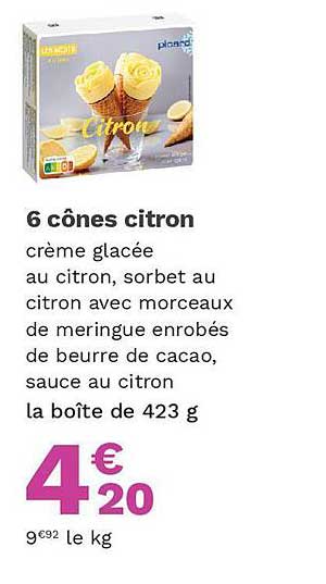 6 Cônes Citron