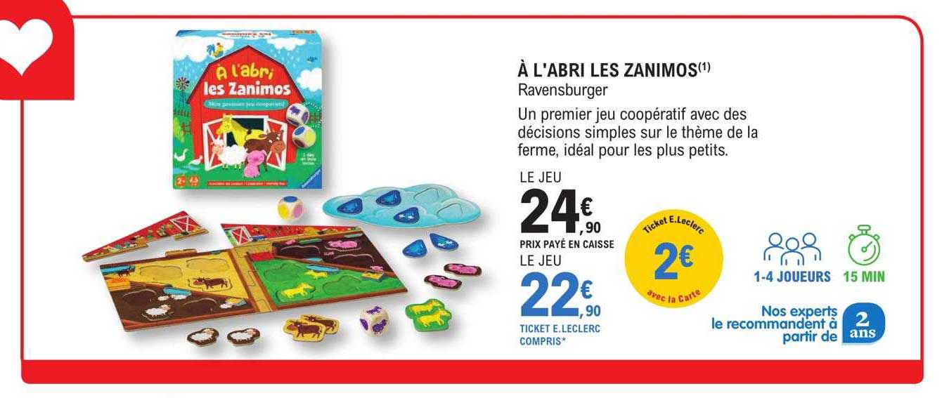 à l'abri, les zanimos - ravensburger
