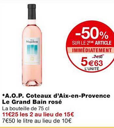 a.o.p. coteaux d'aix-en-provence le grand bain rosé
