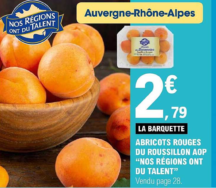 abricots rouges du roussillon aop "nos régions ont du talent"