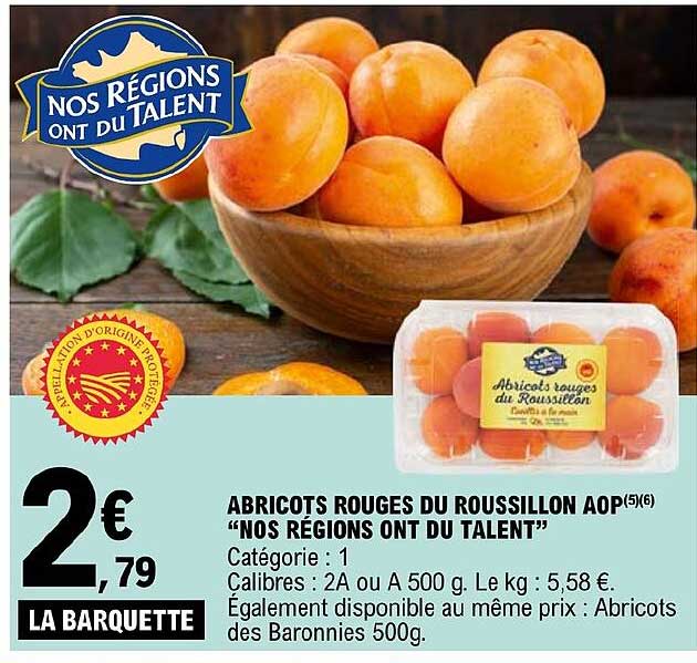 Abricots Rouges Du Roussillon Aop "nos Régions Ont Du Talent"