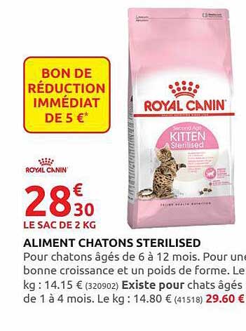aliment chatons sterilised royal canin