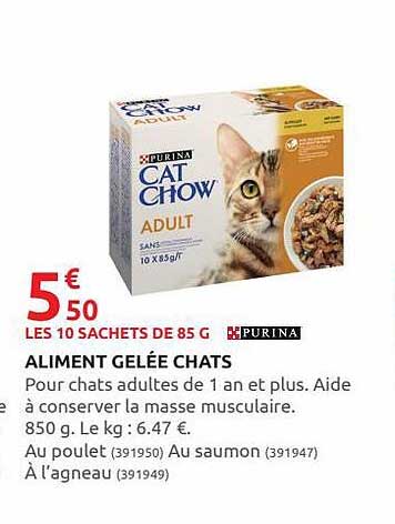 aliment gelée chats purina