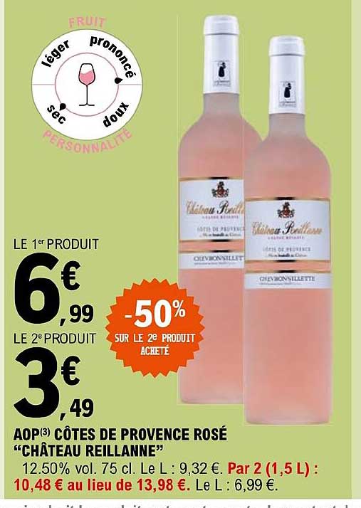 aop côtes de provence rosé "château reillanne"