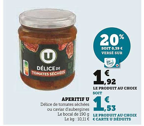 apéritif u délice de tomates séchées ou caviar d'aubergines