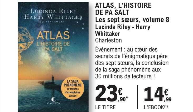 Atlas, L'histoire De Pa Salt - Les Sept Sœurs, Volume 8 - Lucinda Riley - Harry Whittaker