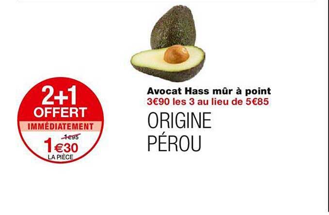avocat hass mûr à point