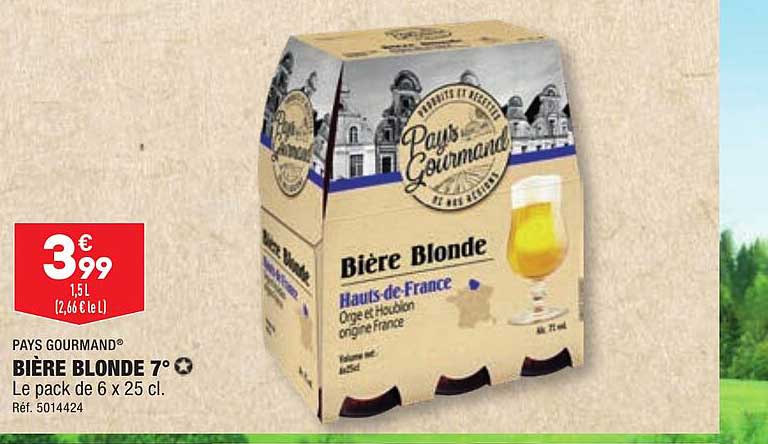 bière blonde 7° pays gourmand