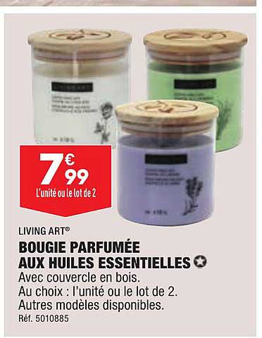 Bougie Parfumée Aux Huiles Essentielles Living Art