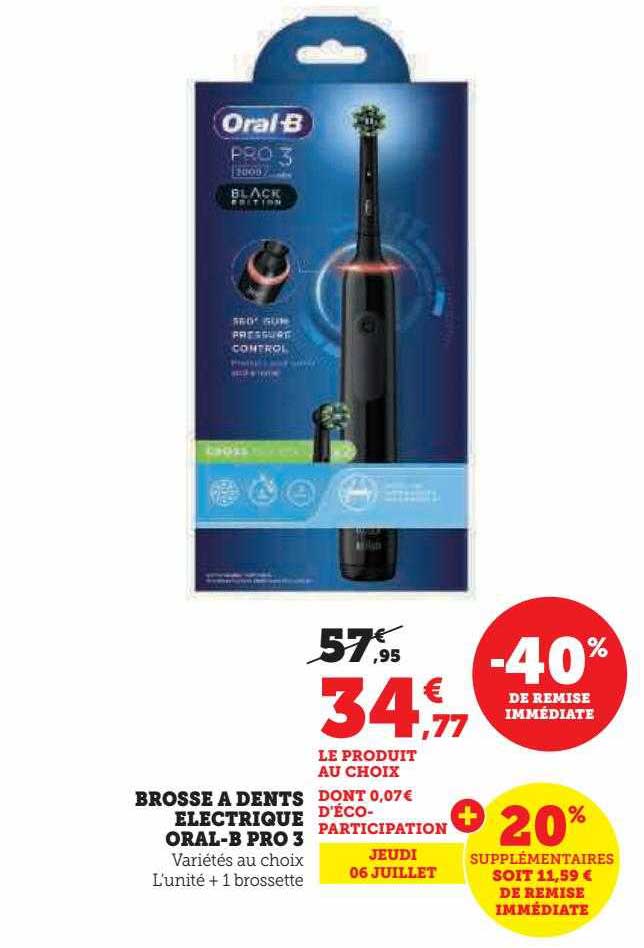 brosse à dents électrique oral-b pro 3