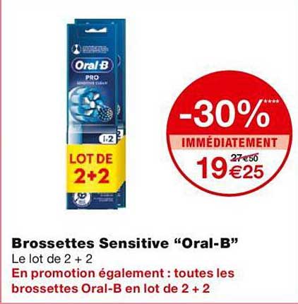 brossettes sensitive "oral-B"