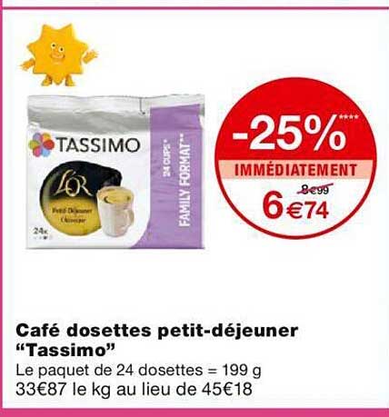 café dosettes petit-déjeuner "tassimo"