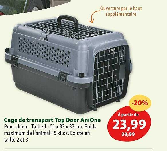 cage de transport top door anione