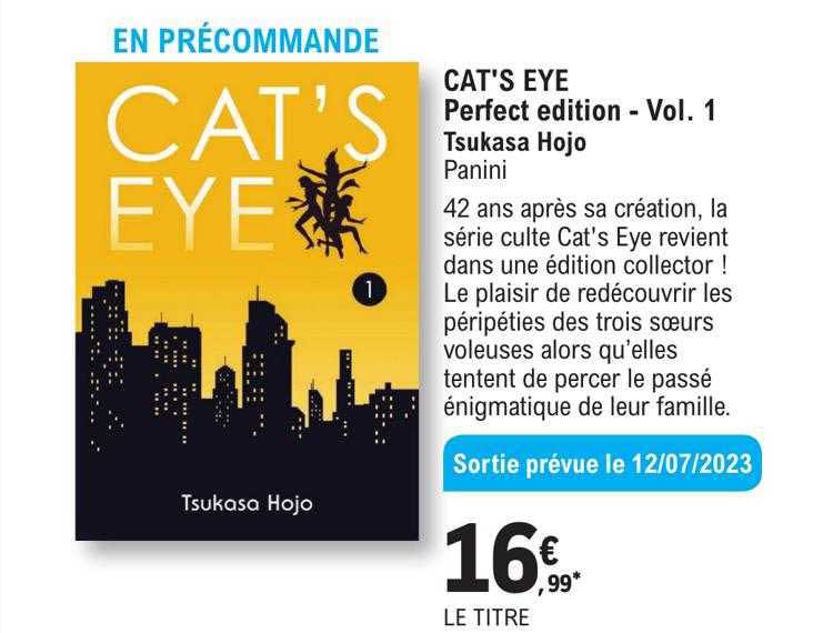 cat's eye perfect edition - vol. 1 - tsukasa hojo