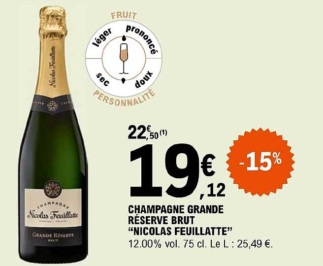 champagne grande réserve brut "nicolas feuillatte"