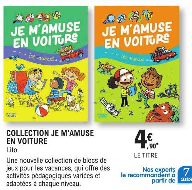 collection je m'amuse en voiture - lito