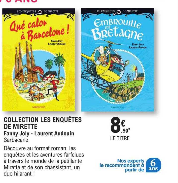 collection les enquêtes de mirette - fanny joly - laurent audouin