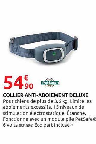 collier anti-aboiement deluxe