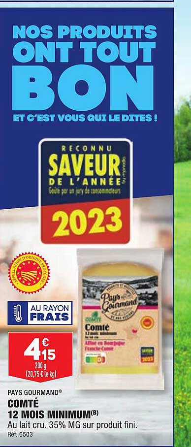 comté 12 mois minimum pays gourmand