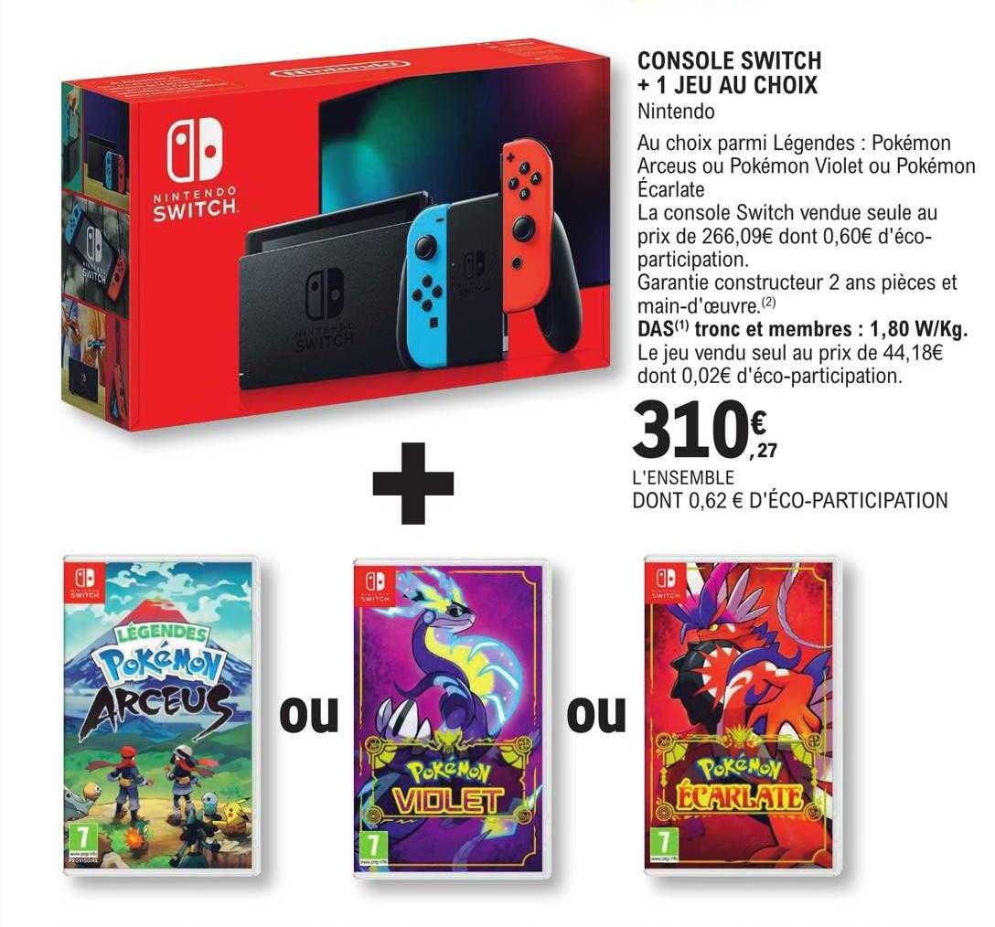 Console Switch + 1 Jeu Au Choix
