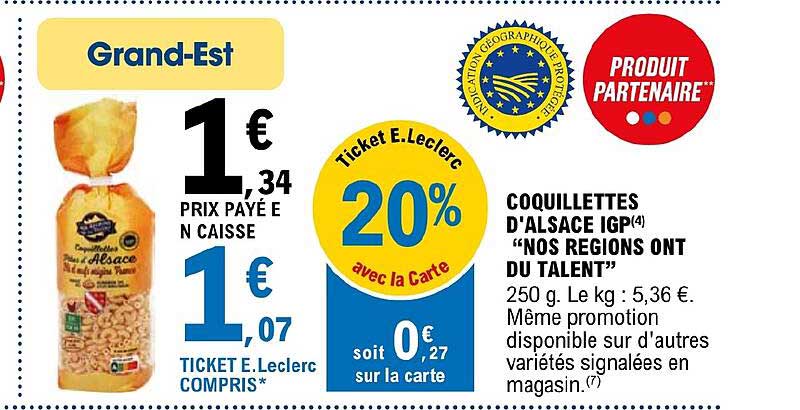 coquillettes d'alsace igp "nos régions ont du talent"