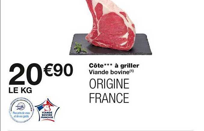 Côte*** à Griller Viande Bovine