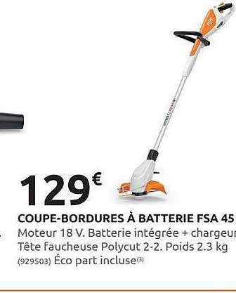 coupe-bordures à batterie fsa 45