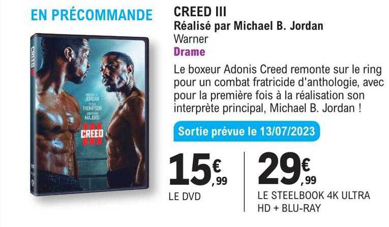 creed III réalisé par michael b. jordan - warner - drame