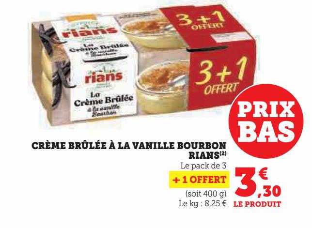 crème brûlée à la vanille bourbon rians