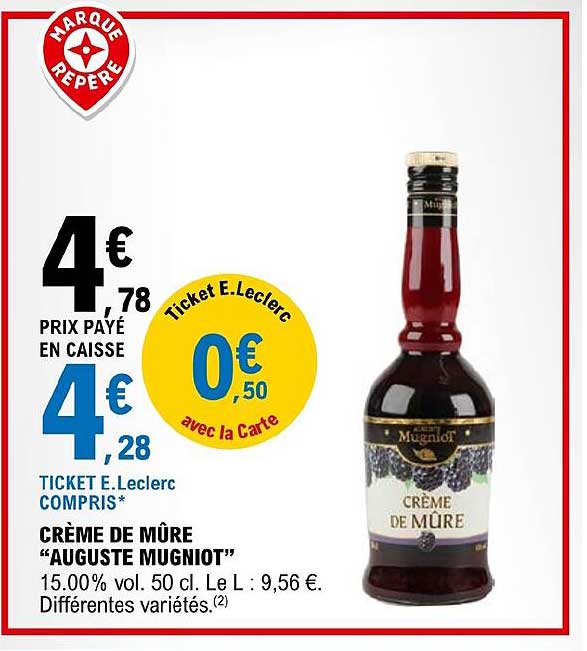 Crème De Mûre "auguste Mugniot"