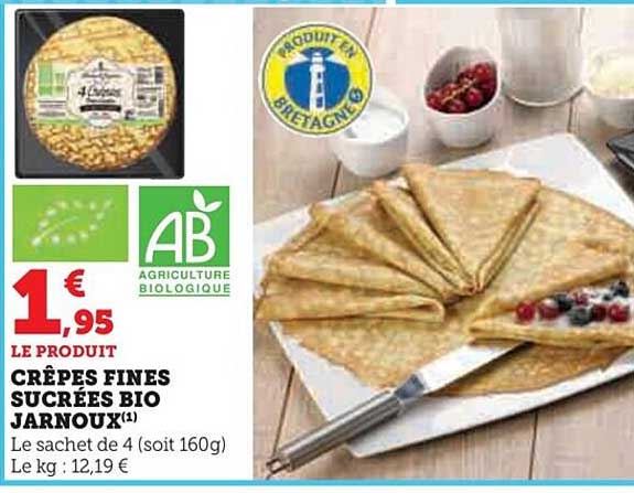 Crêpes Fines Sucrées Bio Jarnoux
