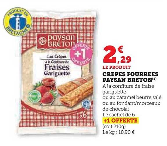 crêpes fourrées paysan breton
