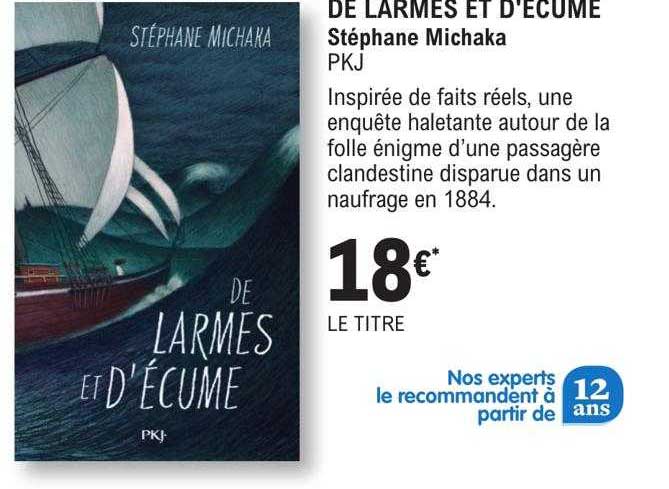 de larmes et d'écume - stéphane michaka - pkj
