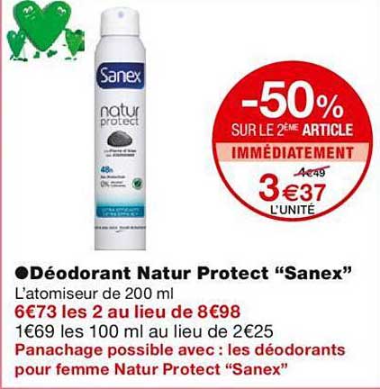 Déodorant Natur Protect "sanex"