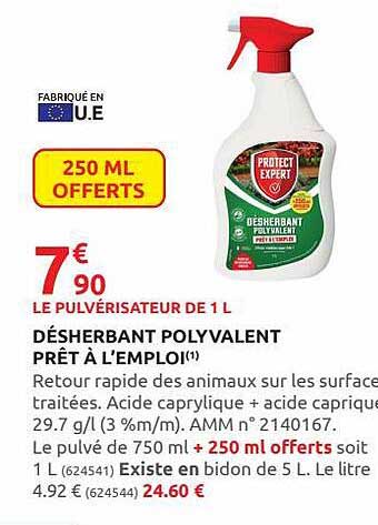 désherbant polyvalent prêt à l'emploi