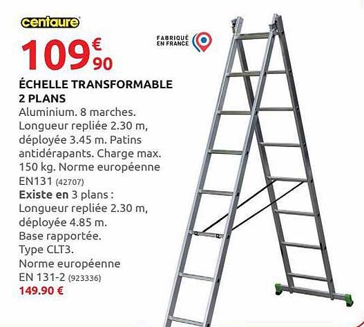 échelle transformable 2 plans centaure
