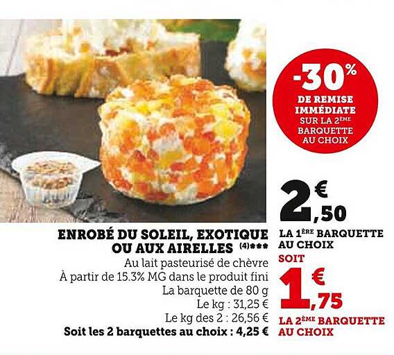 enrobé du soleil, exotique ou aux airelles