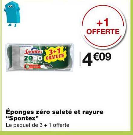 éponges zéro saleté et rayure "spontex"
