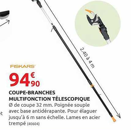 fiskars coupe-branches multifonction télescopique