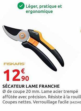 fiskars sécateur lame franche