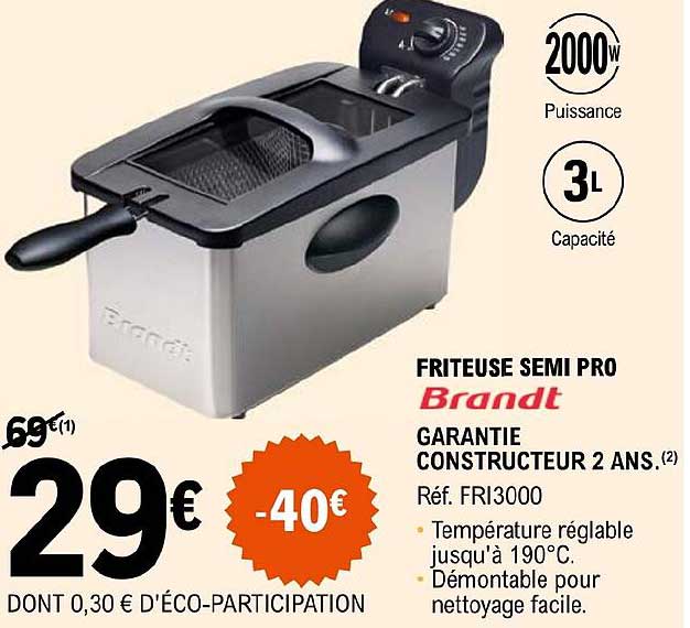 friteuse semi pro brandt
