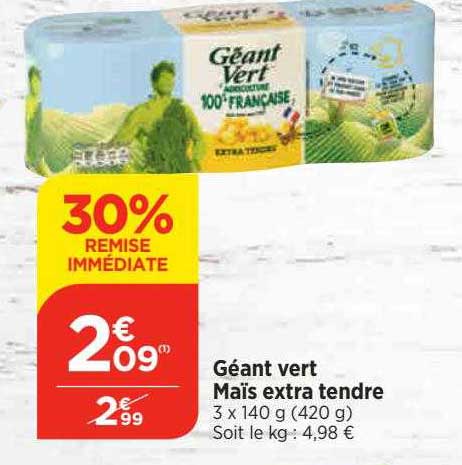 Géant Vert Maïs Extra Tendre